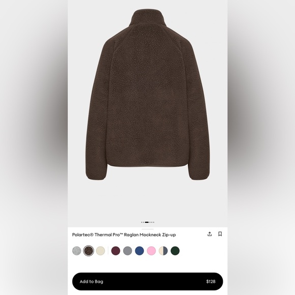 TNA Polartec Thermal Pro Raglan Mockneck Zip-up - Picture 6 of 7